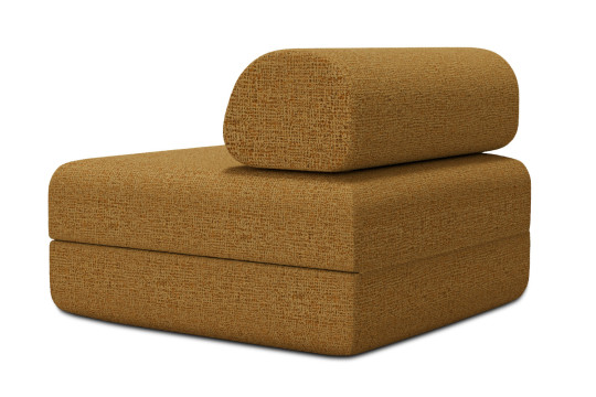 Fauteuil convertible et modulable - Tissu tweed Jaune