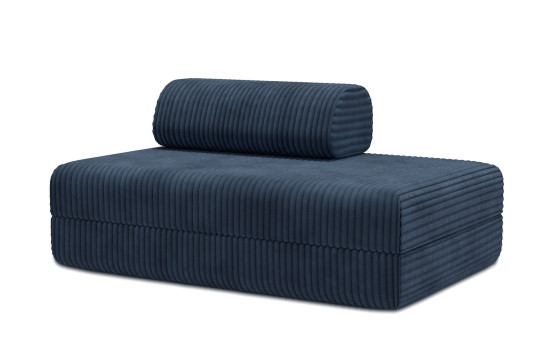Canapé 2 places convertible et modulable - Velours côtelé XL Bleu