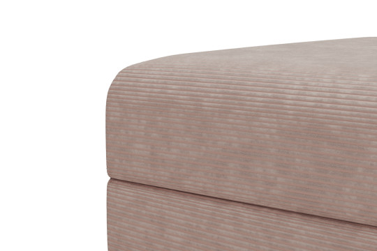 Pouf convertible et modulable - Velours côtelé Rose pâle