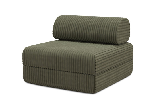 Fauteuil convertible et modulable - Velours côtelé XL Vert