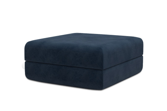 Pouf convertible et modulable - Velours côtelé Bleu