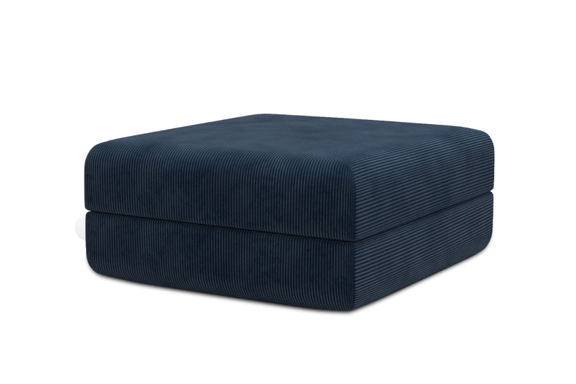 Pouf convertible et modulable - Velours côtelé Bleu