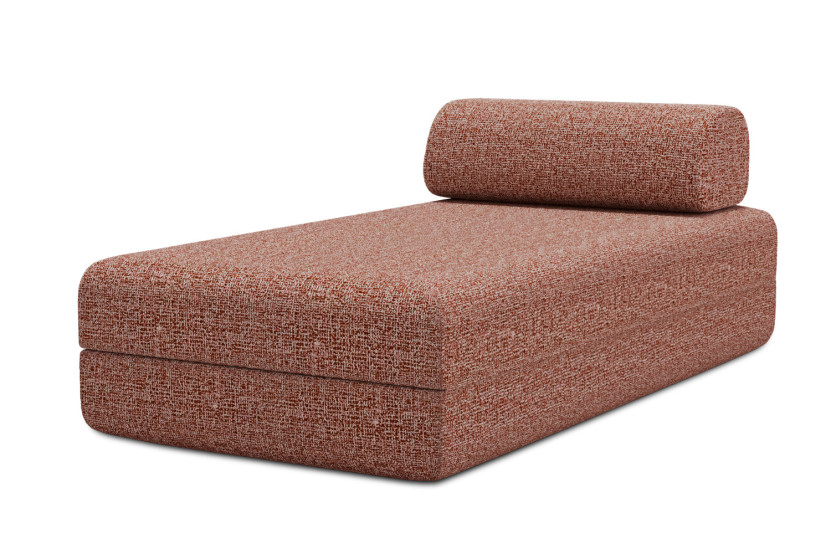 Méridienne convertible et modulable - Tissu tweed Rouge