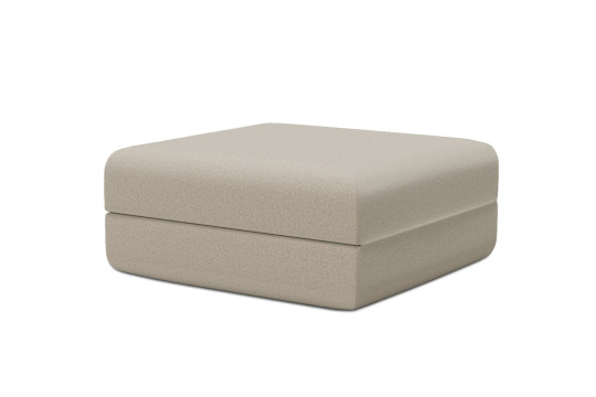 Pouf convertible et modulable - Tissu lisse Beige