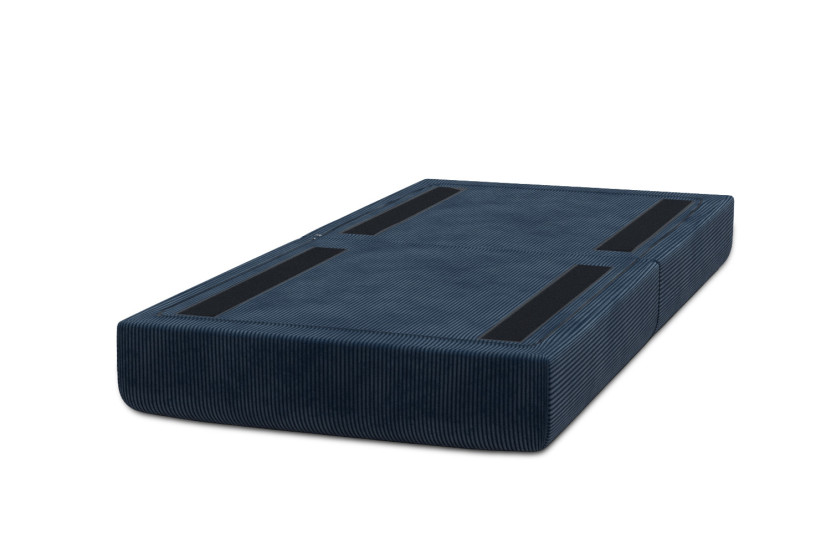Pouf convertible et modulable - Velours côtelé Bleu