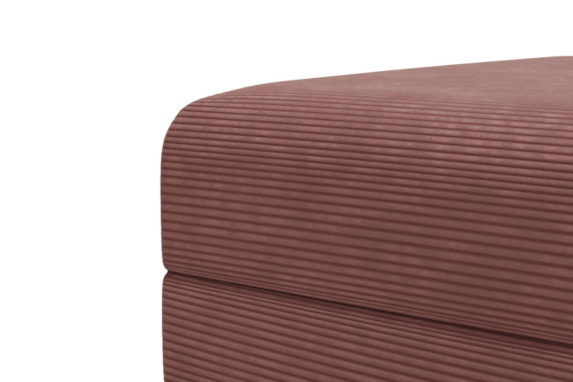 Pouf convertible et modulable - Velours côtelé Rose