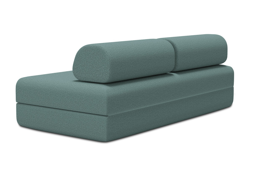 Canapé 3 places convertible et modulable - Tissu lisse Vert
