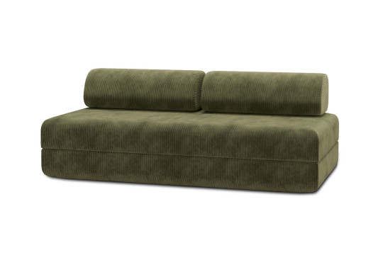 Canapé 3 places convertible et modulable - Velours côtelé Vert