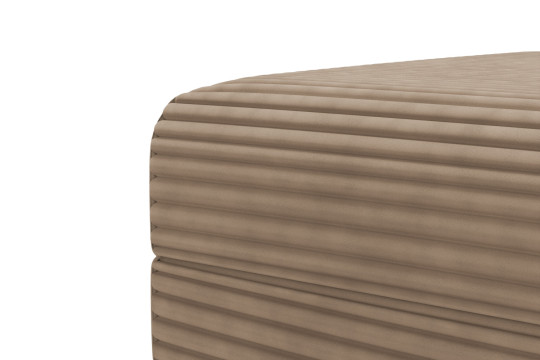 Pouf convertible et modulable - Velours côtelé XL Marron