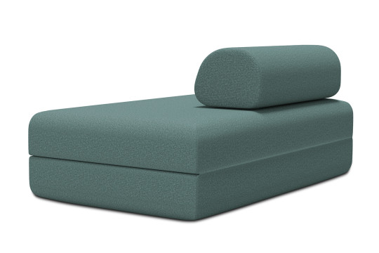 Canapé 2 places convertible et modulable - Tissu lisse Vert