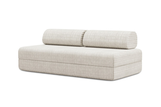Canapé 3 places convertible et modulable - Velours côtelé XL Blanc