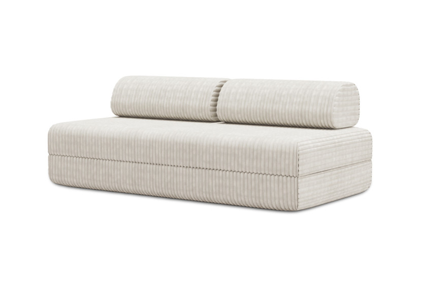 Canapé 3 places convertible et modulable - Velours côtelé XL Blanc