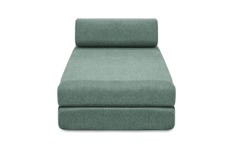 Méridienne convertible et modulable - Tissu lisse - Vert