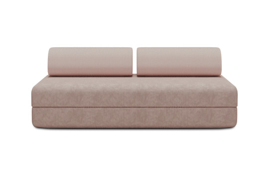 Canapé 3 places convertible et modulable - Velours côtelé Rose pâle