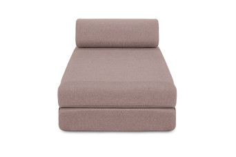 Méridienne convertible et modulable - Tissu lisse - Rose