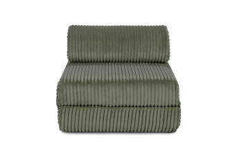 Fauteuil convertible et modulable - Velours côtelé XL - Vert