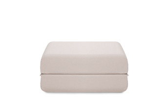 Pouf convertible et modulable - Tissu imperméable - Beige clair