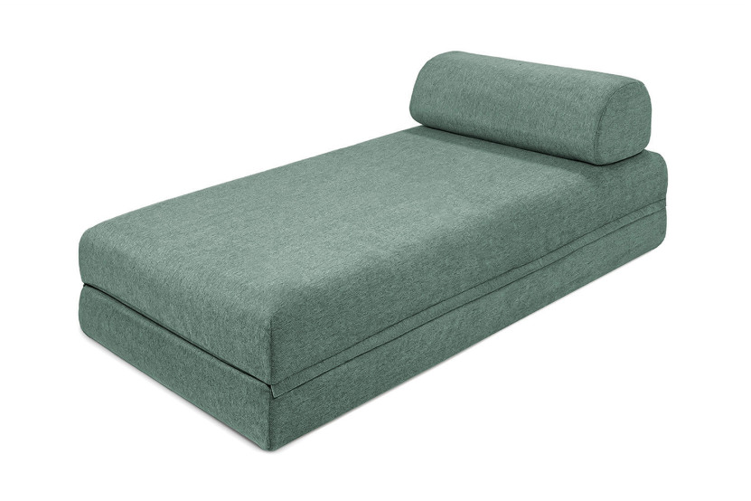 Méridienne convertible et modulable - Tissu lisse - Vert